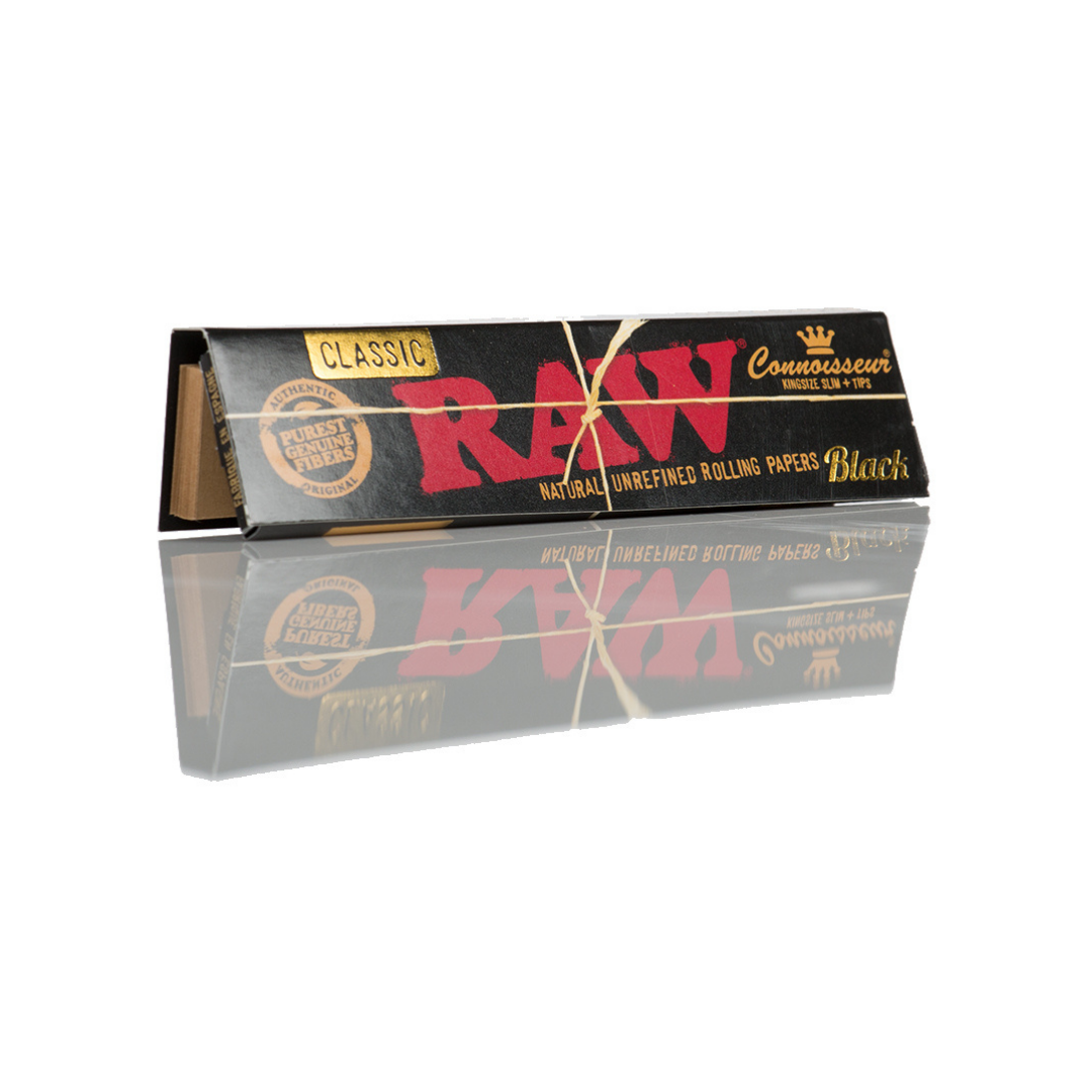 RAW BLACK CONNOISSEUR with Tips-King Size Slim - HighJack