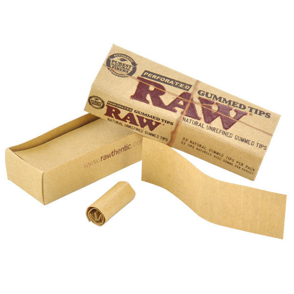 RAW PERFORATED GUMMED Tips-33 tips | HighJack
