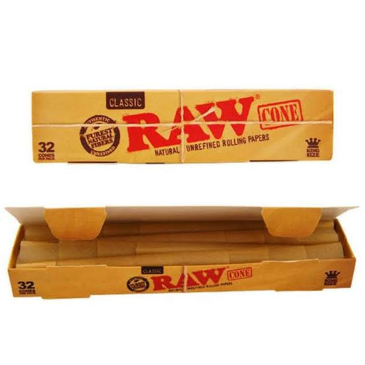 RAW Classic Pre-Rolled Cones - Pack of 32