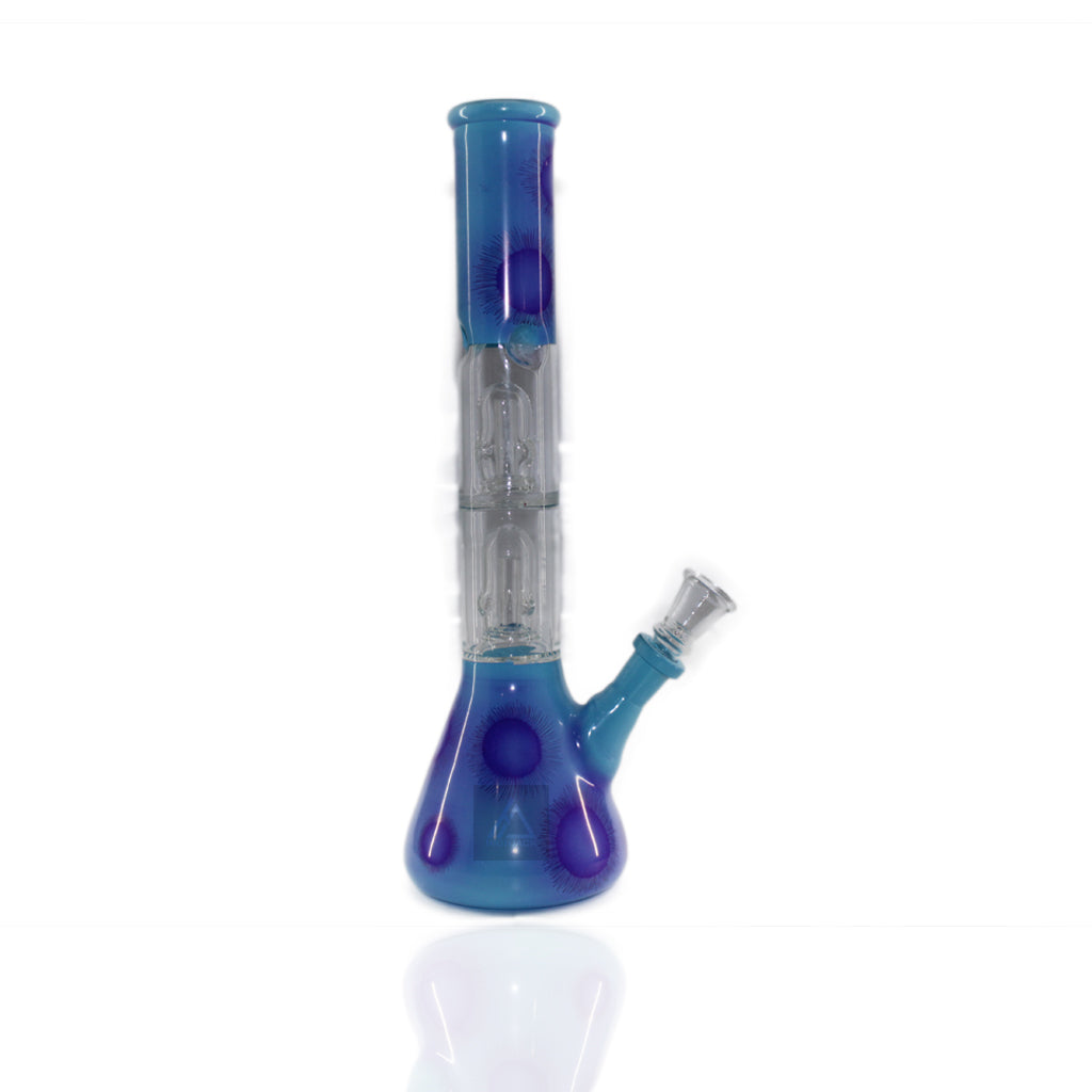 Blue Splash Glass Bong-12 inches - HighJack
