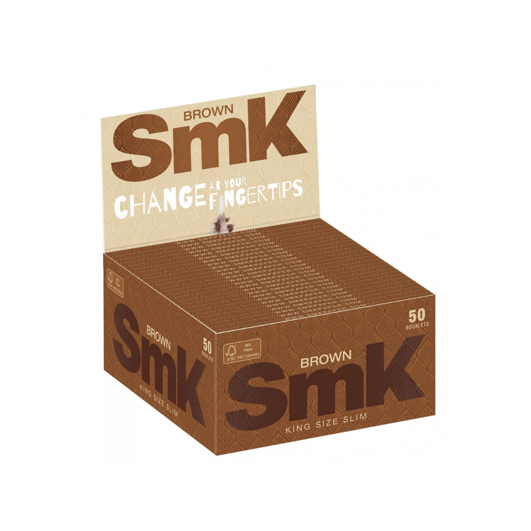 SMK Brown King Size Slim-Full Box - HighJack