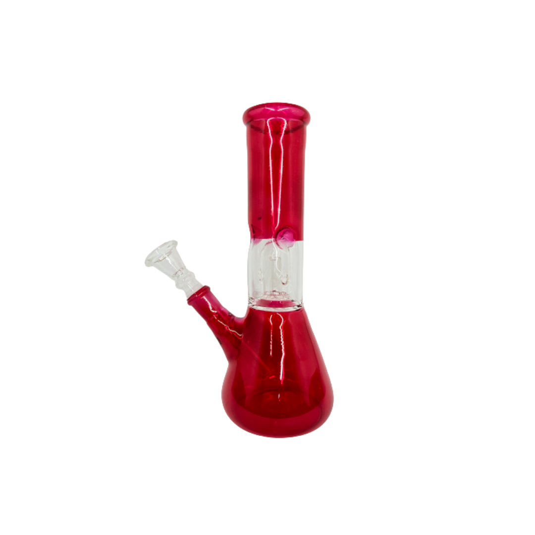Azure Red Glass Bong-8 inches - HighJack